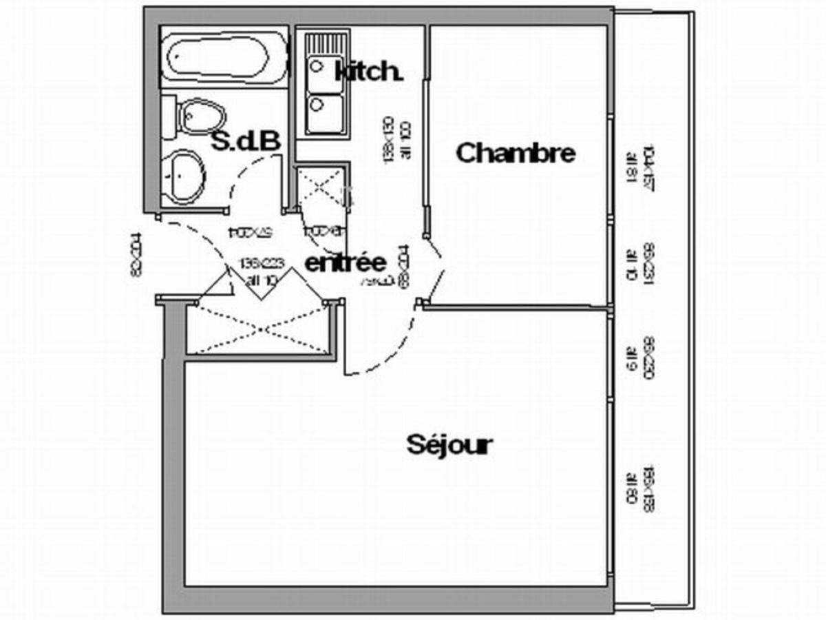 Appartement 2 Pieces Pour 4 Au Pied Des Pistes - Fr-1-340-14 Шамрусс Экстерьер фото